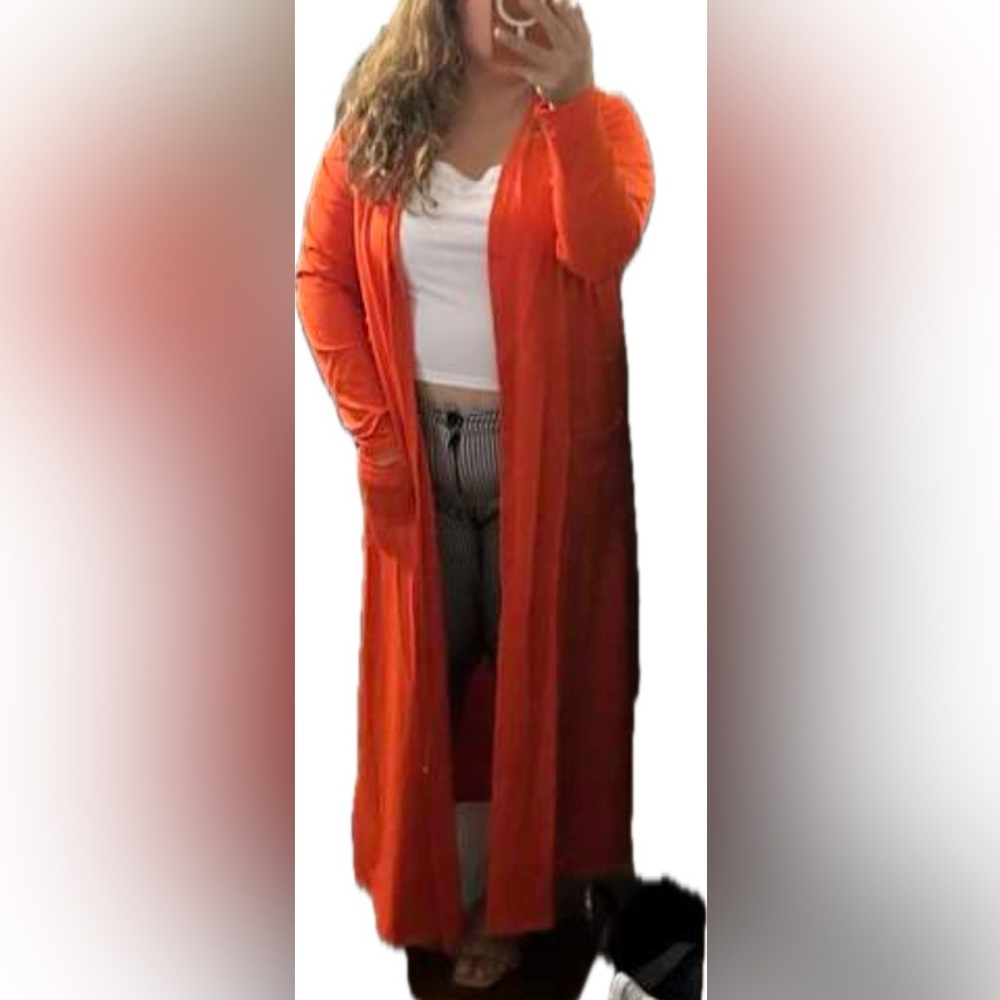🍊 PLUS Orange Cardigan 🍊 - Picture 5 of 6
